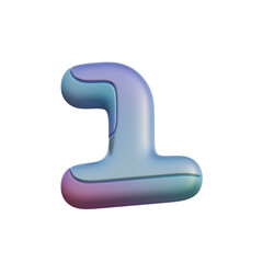 3D Soft Gradient & Futuristic Alphabet