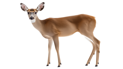 baby deer isolated on transparent background