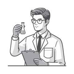 Scientist Analyzing Reagent