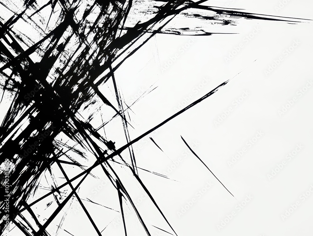 Poster minimalist abstract design with sharp lines