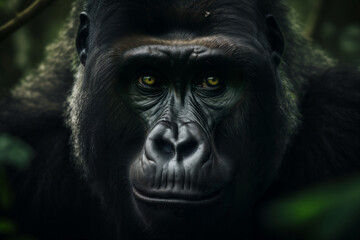 Obraz premium Close-up of a gorilla's face