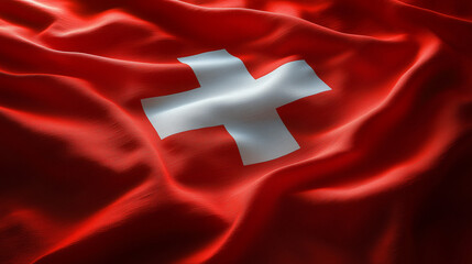 Switzerland flag abstract silk background