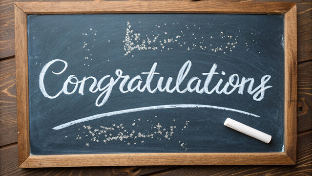 Handwritten Chalk Style Congratulations Background