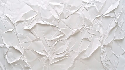 Obraz premium Crumpled White Paper Texture for Background Use