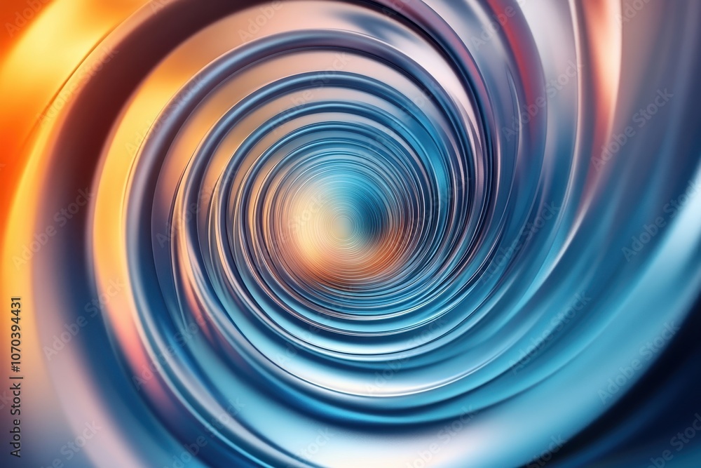 Poster dynamic spiral design with concentric patterns