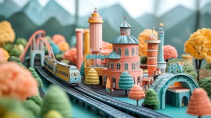 Explore the whimsical world of miniature train landscapes and charming architecture