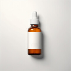 Blank Serum cosmetic oil dropper bottle mockup skincare facial fluid pipette bottle front view