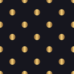 Seamless geometric pattern of golden circles.; Abstract vintage background. Modern elegant texture.