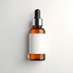 Blank Serum cosmetic oil dropper bottle mockup skincare facial fluid pipette bottle front view