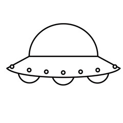 シンプルでかわいいUFOのイラスト