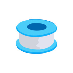 thread pipe seal tape cartoon. insulation repair, protection silicone, resistant bonding thread pipe seal tape sign. isolated symbol vector illustration