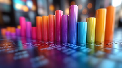 Visualize data insights transforming raw numbers into vibrant graphical representations for effective decision making