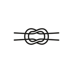Rope tied into a figure eight knot