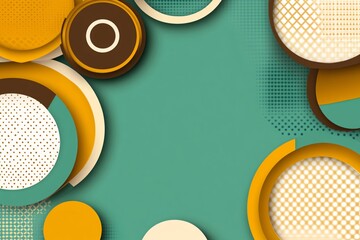 Abstract Design with Layered Triangles and Circles