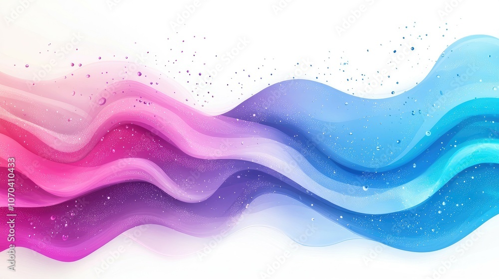 Poster abstract colorful wavy background with sparkle.