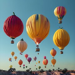 Fototapeta premium hot air balloons generative ai