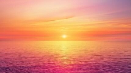 Obraz premium Serene Sunset Over Calm Ocean Waters