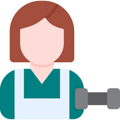 Female Fitness Trainer Icon