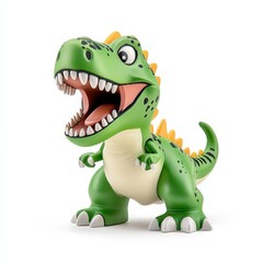 Fototapeta premium Colorful 2D Cartoon Dinosaur Toy Illustration