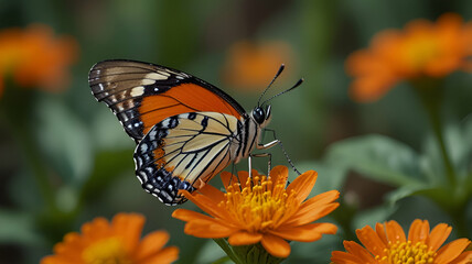 Obraz premium butterfly on flower