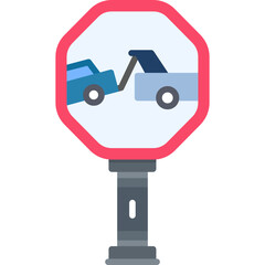 Tow Away Zone Sign Icon