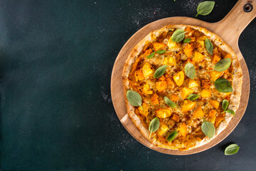 Homemade pumpkin pizza