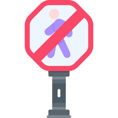 No Standing Sign Icon