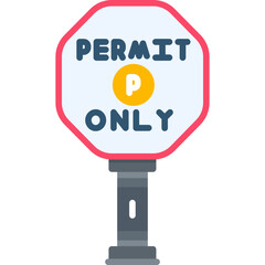 Permit Parking Only Sign Icon