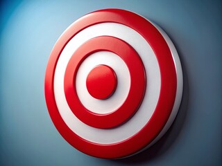 Obraz premium Crisp, high-resolution product photography showcasing a classic red and white bullseye target.