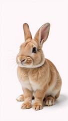 Fototapeta premium Adorable bunny in solitary isolation against white background
