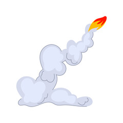 plume rocket smoke trail cartoon. trajectory boost, energy thrust, science technology plume rocket smoke trail sign. isolated symbol vector illustration