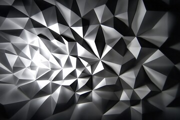 Obraz premium Abstract Layered Triangles with Light and Shadow Effects