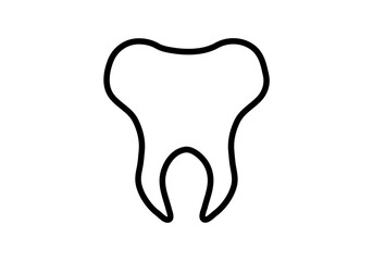 Icono negro de muela o diente