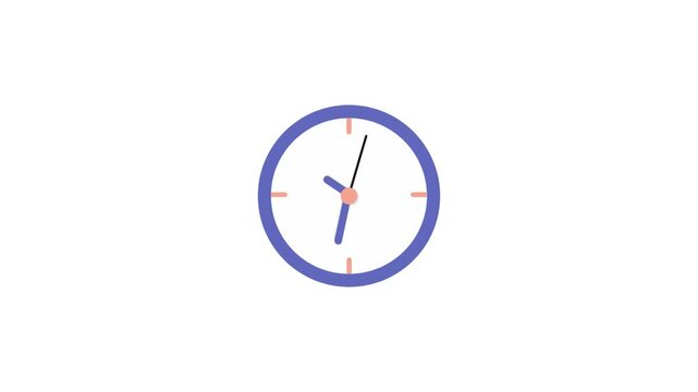 wall clock 3d icon animation. Clock Time lapse Greenscreen Alpha Loop. Animated alarm clock object. Traditional twin bell timepiece. 