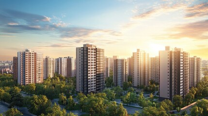 Fototapeta premium Real estate investment can contribute to community development, urban regeneration, and economic growth, providing both financial returns and social impact