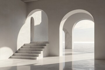 Minimalist Design with Concentric Geometric Shapes