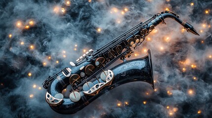 Obraz premium Saxophone in the Smoke