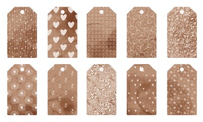 Craft Tags with Delicate Patterns for Packaging