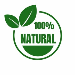 eco label, Set 100% Natural and organic Product Vector Icon Circle Sign. Organic foods badge 