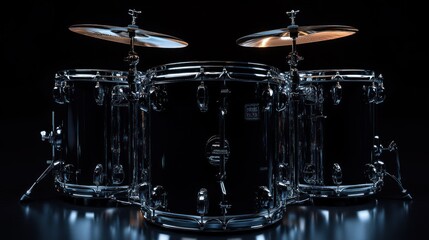 Obraz premium Black Drum Set