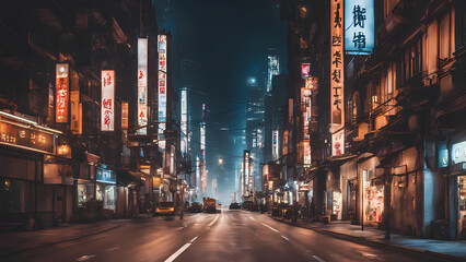 METROPOLIS AT NIGHT WITH SIGN LIGHTS 2 