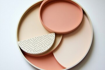 Fototapeta premium Softly Muted Overlapping Textures in Circular Forms