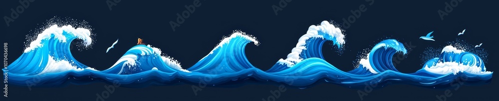 Poster sword attack, slash and cut effect. blue flash of weapon motion. punch and fast hit light effects fo