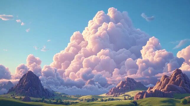 Majestic monsoon clouds rolling over rugged mountain peaks capturing the essence of nature s stormy beauty