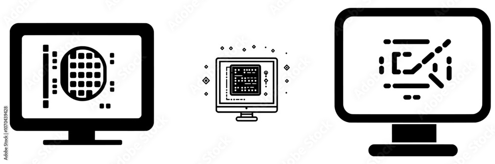 Poster modern html, code, programming, website icon. part of a large icon set family and suitable for web a