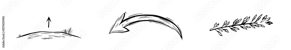 Poster icon of swirly arrows. icon for user interface collection. outline modern isolated on white backgrou