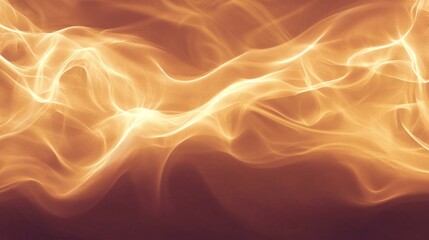 Obraz premium Golden energy waves flowing seamlessly in digital space