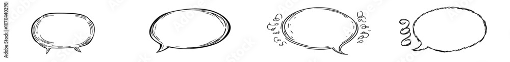 Poster an empty talk bubble on a transparent background. a chat on lines symbol template. a silhouette of a