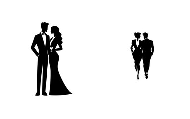 The Silhouettes, People, Woman, Man, Business suit, Office, Model, Stand, Businesswoman, Businessman, transparent
