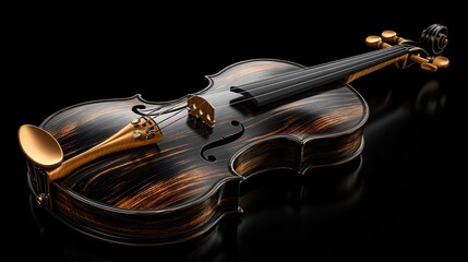 Fototapeta premium Violin with a Golden Finish